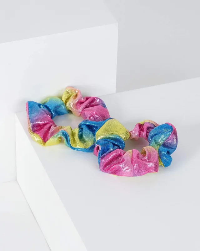 Multi Colour 2 Pack Small Metallic Scrunchies sold by Collete Hayman