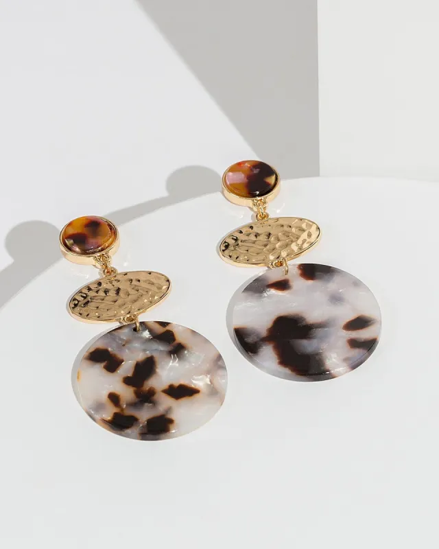 Brown Acrylic Drop Earrings sold by Collete Hayman