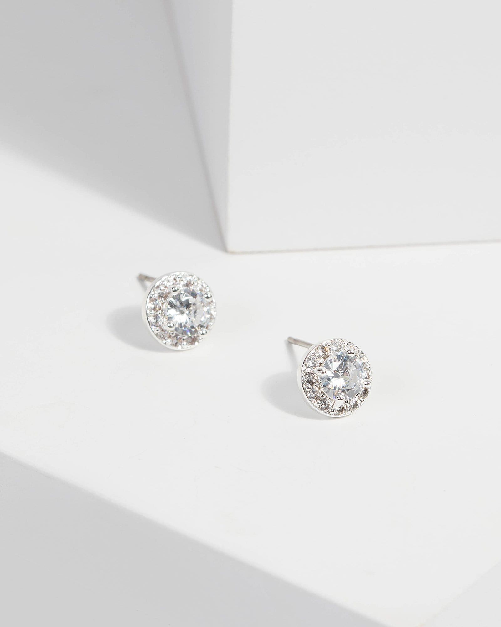Cubic Zirconia Round Stud Earrings sold by Collete Hayman