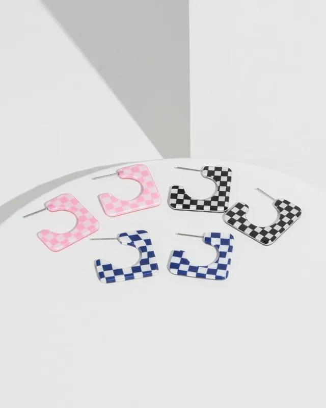 Multi Colour Square Hoop Earring Pack sold by Collete Hayman