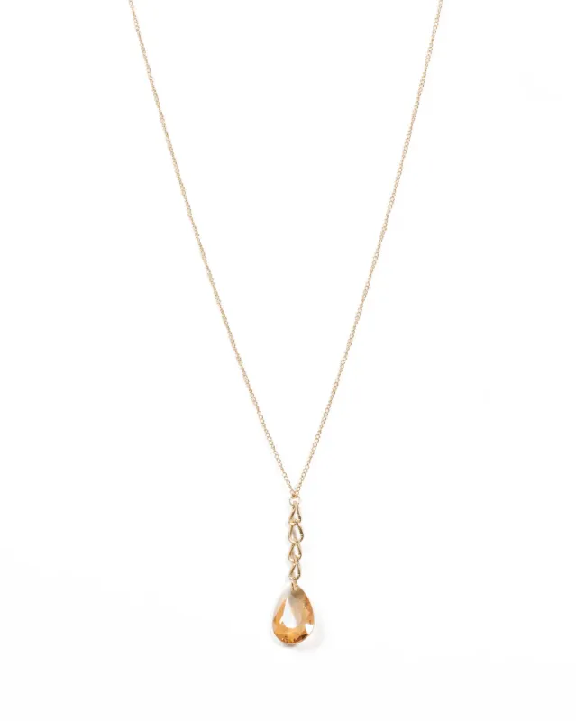 Teardrop Stone Beaded Necklace made by Collete Hayman