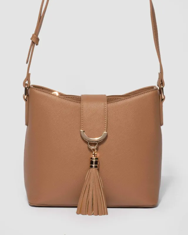 Caramel Libby Crossbody Bag sold by Collete Hayman