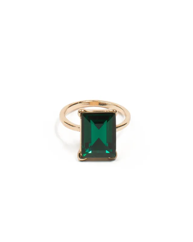 Emerald Cocktail Gold Ring - Large sold by Collete Hayman