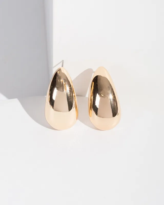 Gold Drop Stud Earrings sold by Collete Hayman