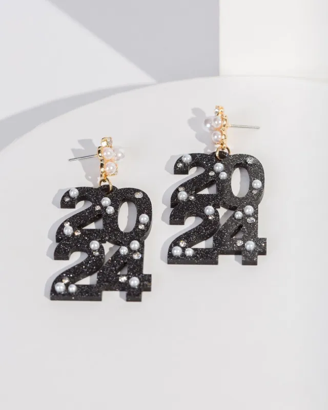 Black Pearl Embellished 2024 Earrings sold by Collete Hayman