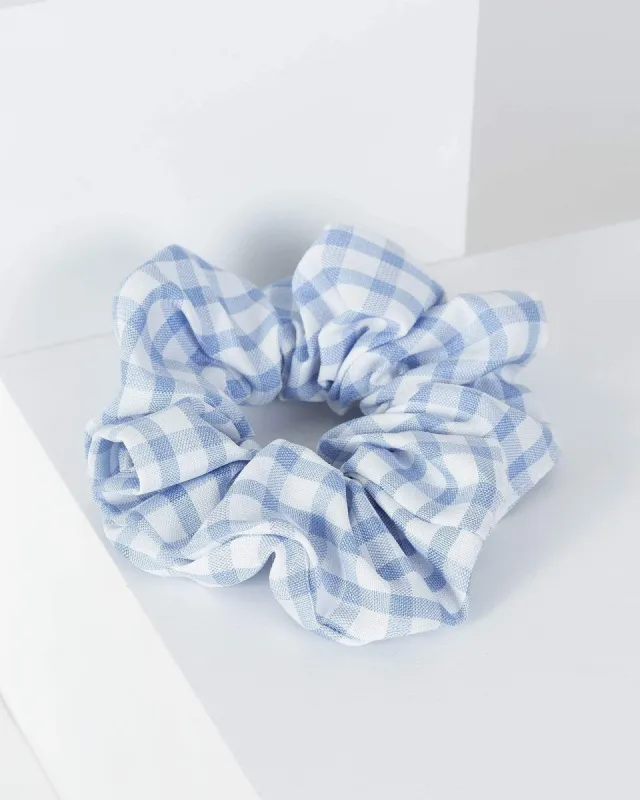 Blue Check Scrunchie sold by Collete Hayman