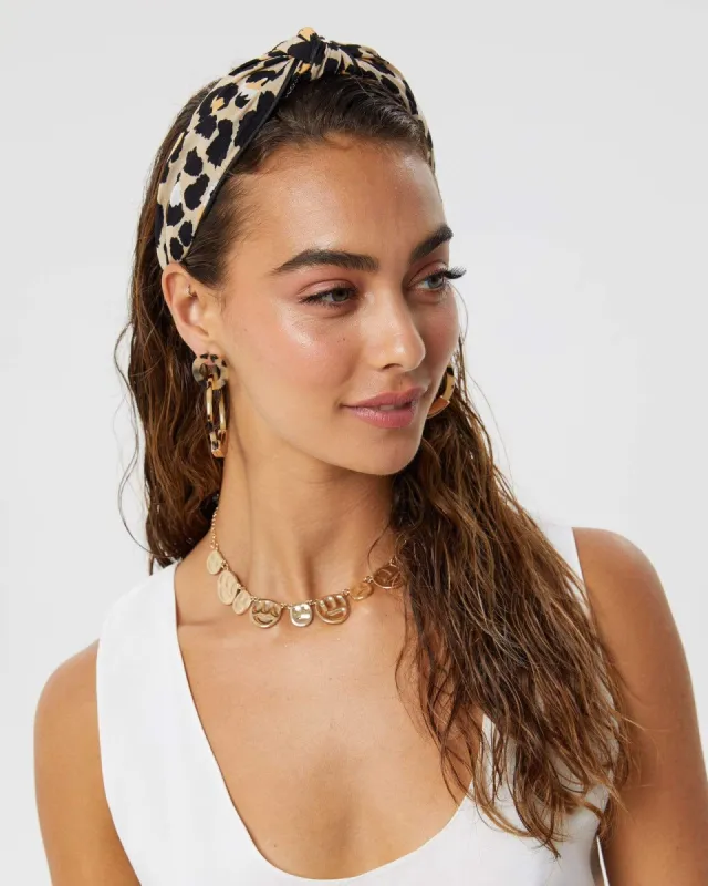 Multi Colour Leopard Print Knotted Headband sold by Collete Hayman
