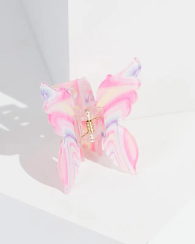 Multi Colour Butt Earringsfly Printed Claw Clip sold by Collete Hayman