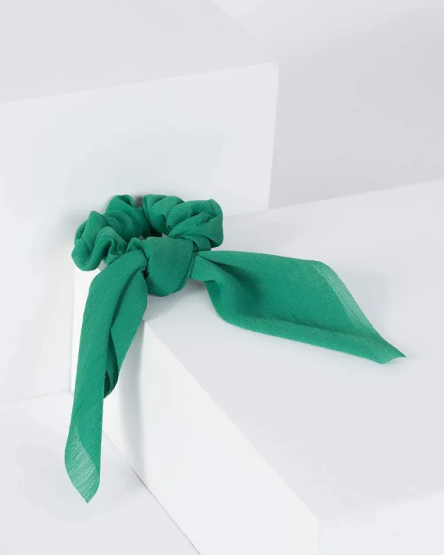Green Solid Colour Hair Tie made by Collete Hayman
