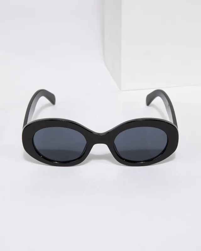 Black Oval Shaped Sunglasses sold by Collete Hayman