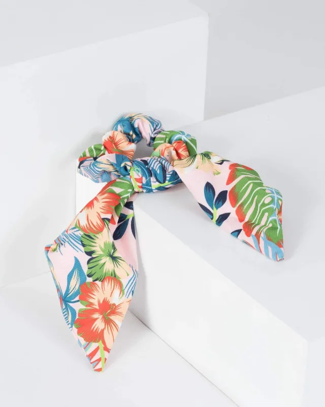 Multi Colour Floral Print Detail Hair Tie sold by Collete Hayman