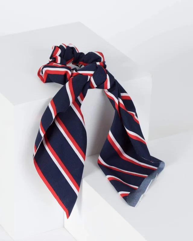 Multi Colour Sailor Print Hair Tie made by Collete Hayman