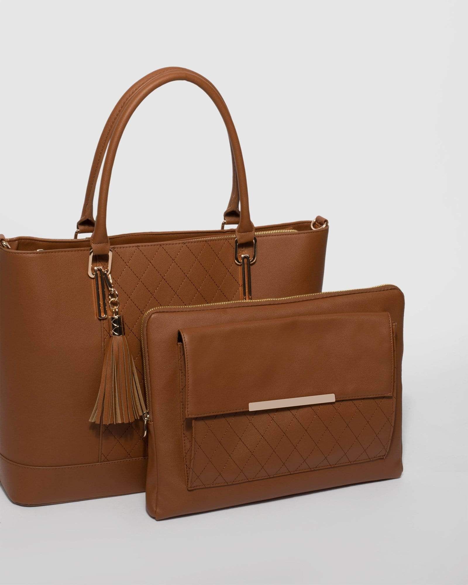 Tan Aviana Tech Tote Bag sold by Collete Hayman product image thumbnail 5