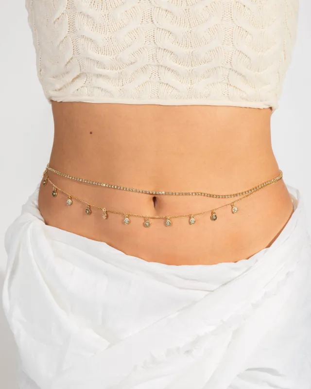 Gold With Crystal Waist Chain sold by Collete Hayman