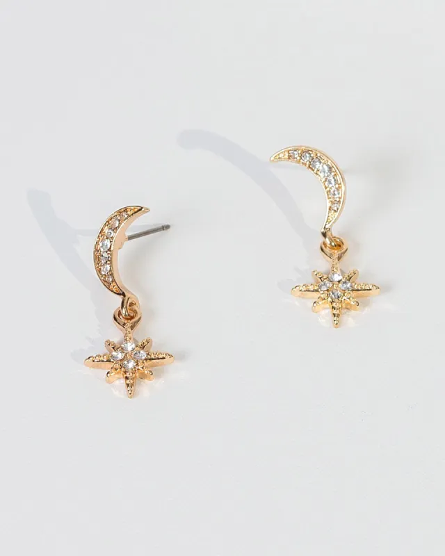 Crystal Moon & Starlight Drop Earrings sold by Collete Hayman
