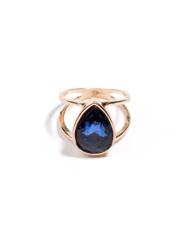 Teardrop Stone Open Band Ring - Medium sold by Collete Hayman