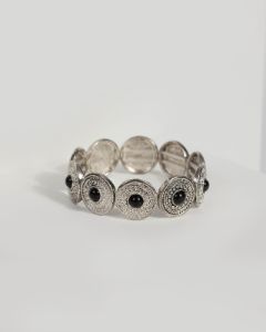 Silver Disc Stretch Bracelet Bracelet sold by Collete Hayman