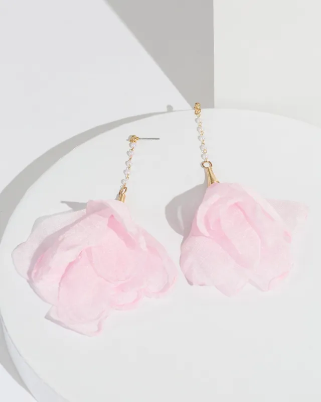 Pink Sheer Fabric Earrings sold by Collete Hayman