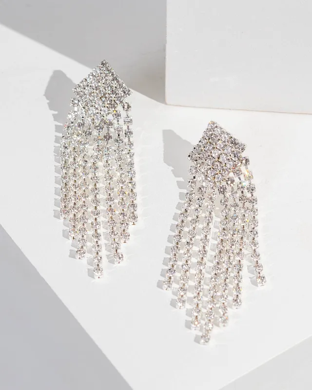 Crystal Mid Tassel Earrings sold by Collete Hayman