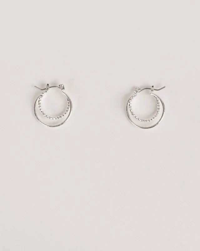 Silver Gine Double Loop Hoop Earrings sold by Collete Hayman