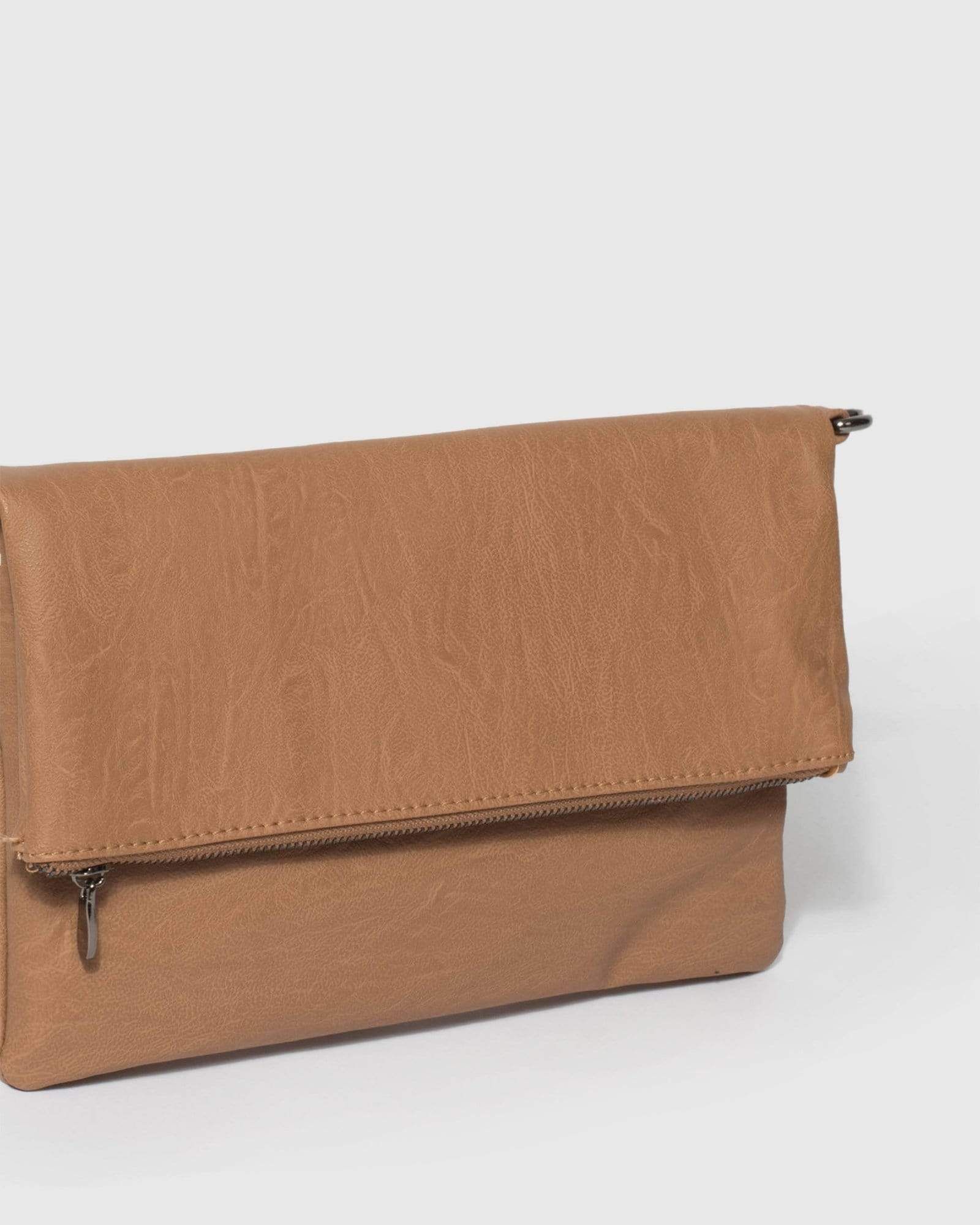 Caramel Meg Plain Fold Clutch Bag sold by Collete Hayman product image thumbnail 2