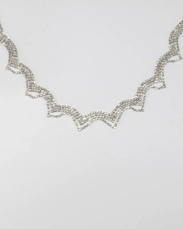 Crystal Rows Choker Necklace sold by Collete Hayman