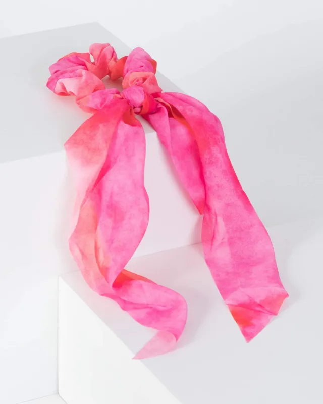 Pink Soft Tie-Dye Print Hair Tie sold by Collete Hayman