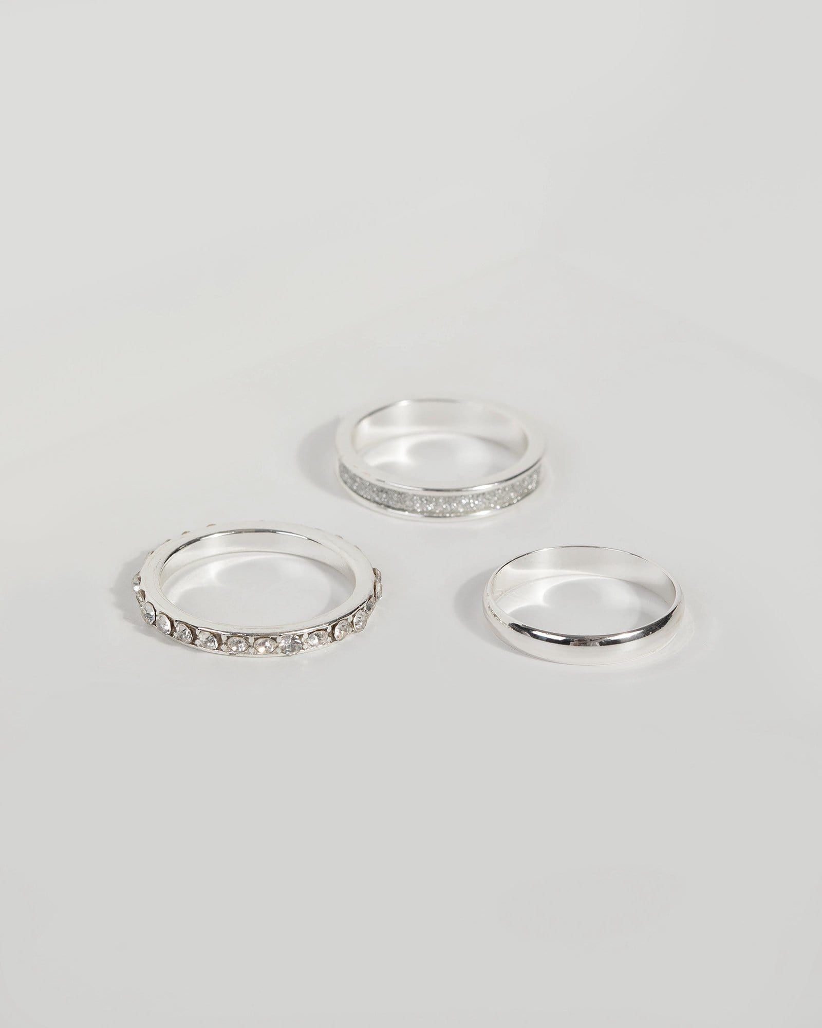 Silver Diamante Detail Ring sold by Collete Hayman