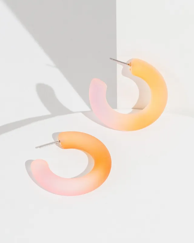 Pink Opaque Hoop Earrings sold by Collete Hayman