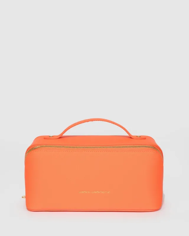 Orange Fold Out Cosmetic Case sold by Collete Hayman