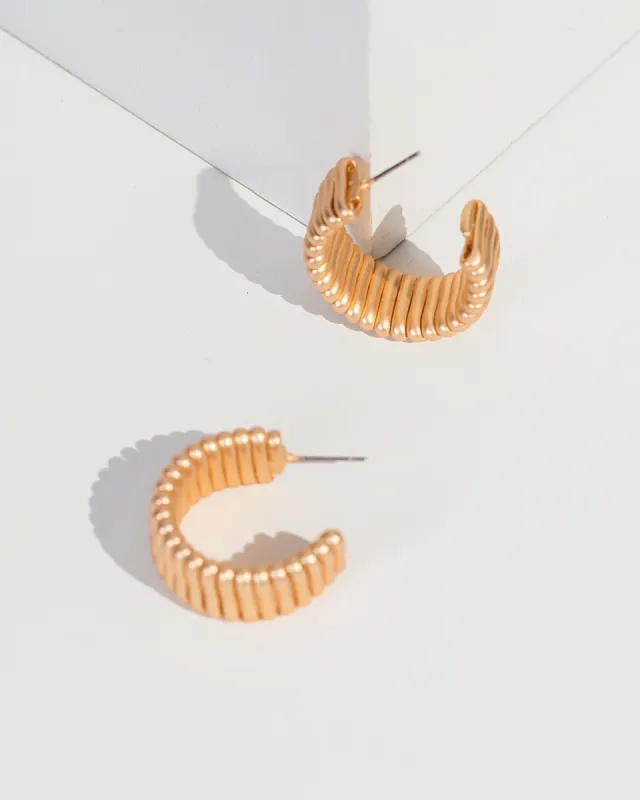 Gold Wrapped Metal Hoop Earrings sold by Collete Hayman