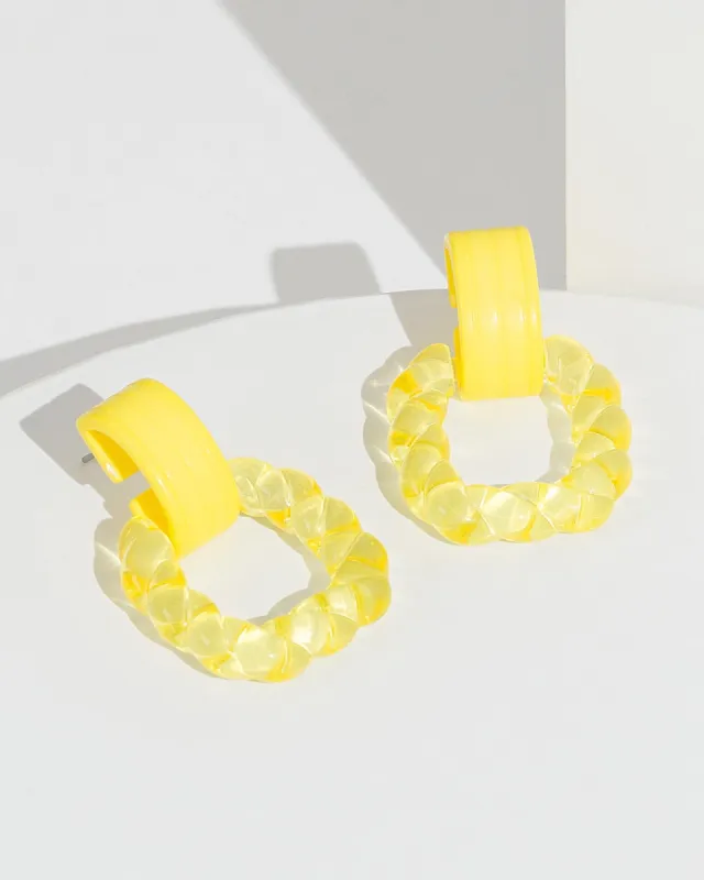 Yellow Door Knocker Earrings sold by Collete Hayman