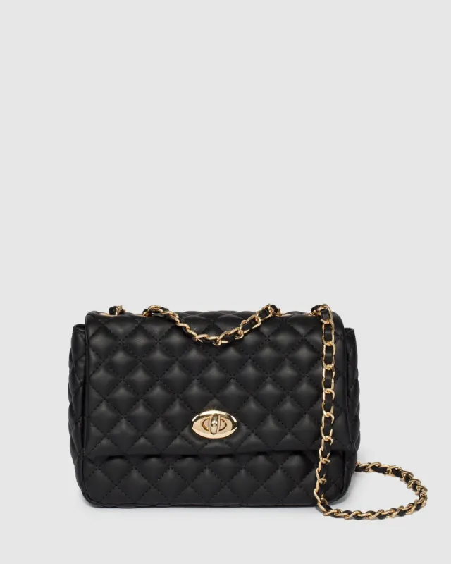 Black Mia Lock Crossbody Bag sold by Collete Hayman