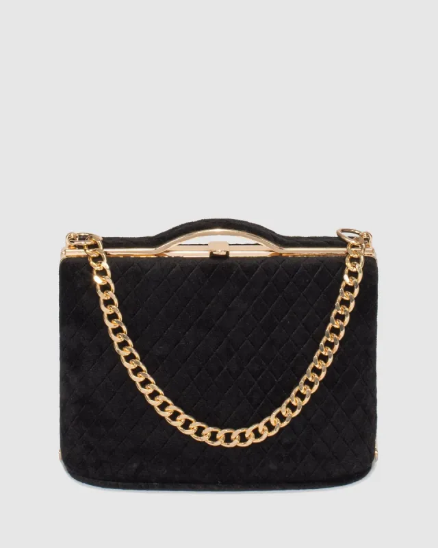 Black Tullia Chain Top Handle Bag sold by Collete Hayman