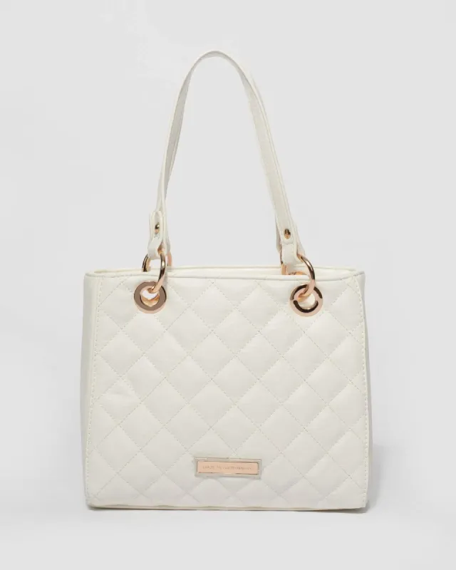 White Nirvana Quilt Mini Tote Bag sold by Collete Hayman