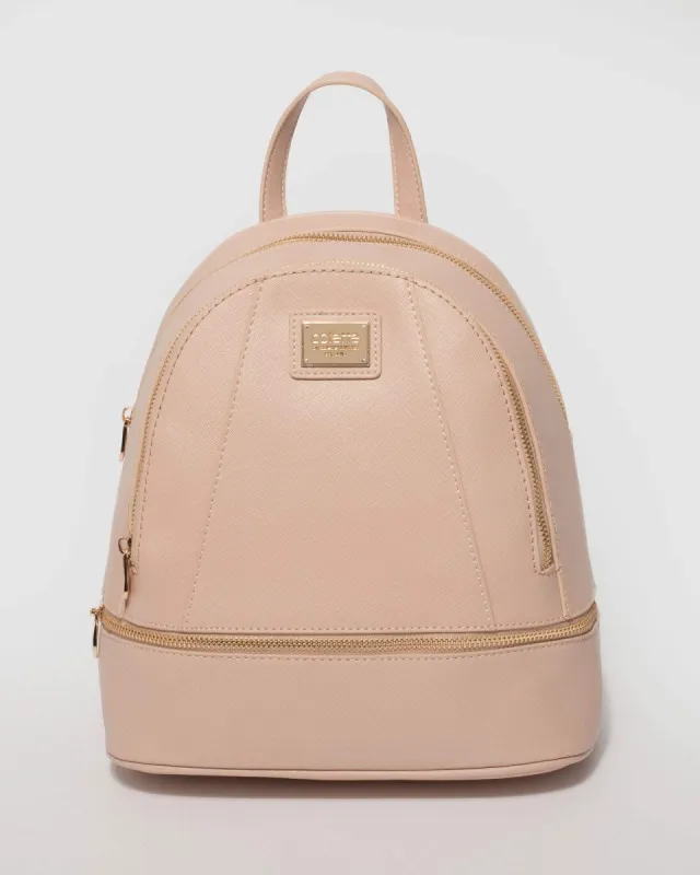 Pink Bridget Medium Backpack With Gold Hardware sold by Collete Hayman