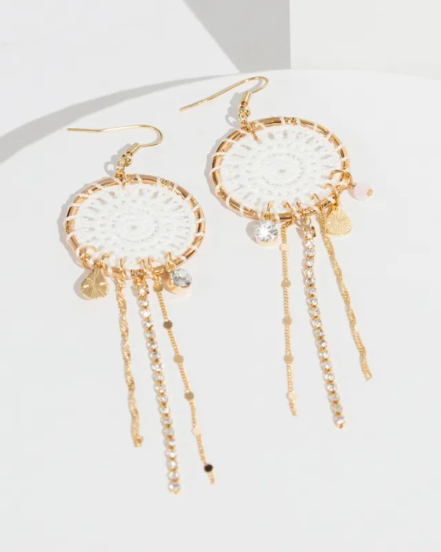 White Dream Catcher Earrings sold by Collete Hayman