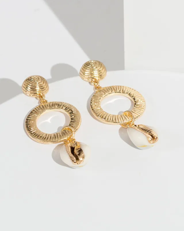 White Shell Drop Earrings sold by Collete Hayman