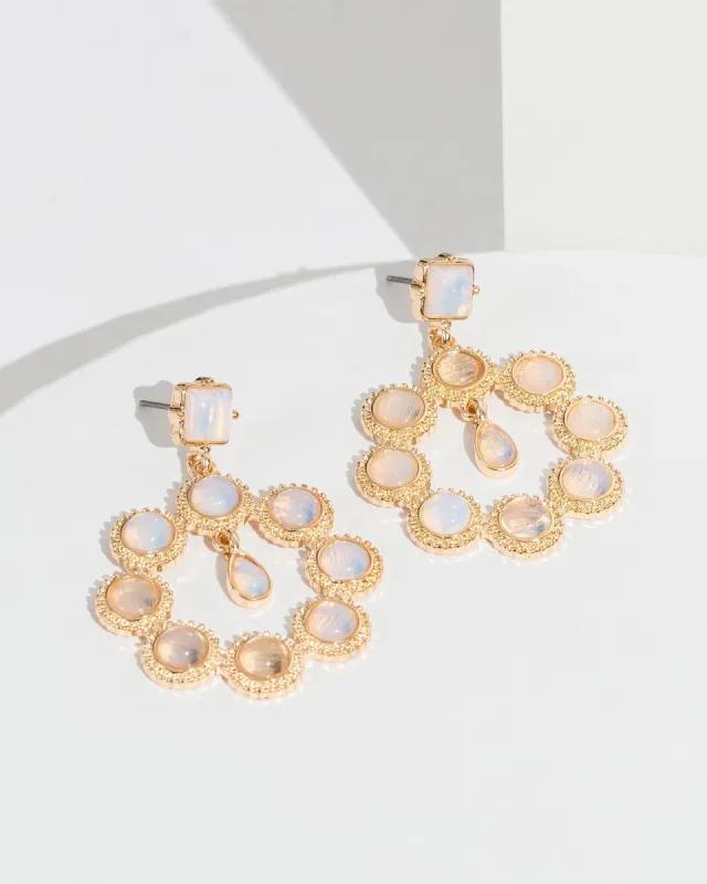 White Halo Drop Earrings sold by Collete Hayman