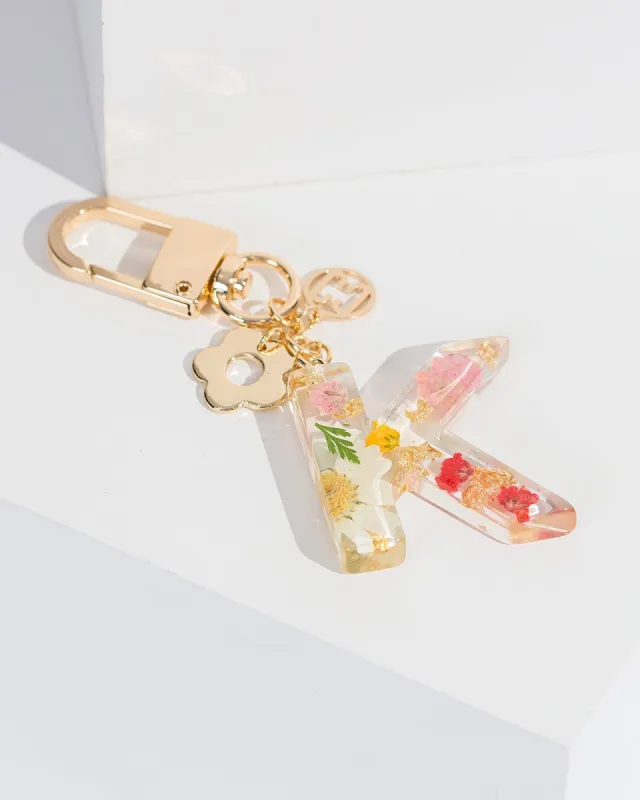 K - Initial Bag Charm Flower sold by Collete Hayman