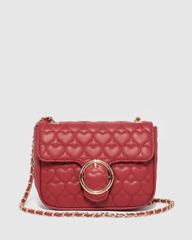 Maeve Red Buckle Crossbody Bag sold by Collete Hayman