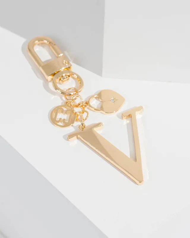 V - Initial Bag Charm Locket sold by Collete Hayman