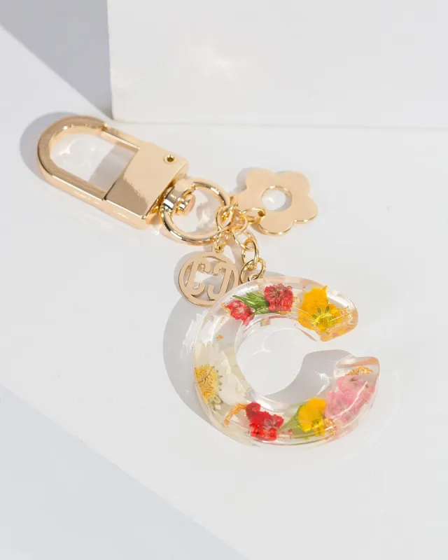 C - Initial Bag Charm Flower sold by Collete Hayman