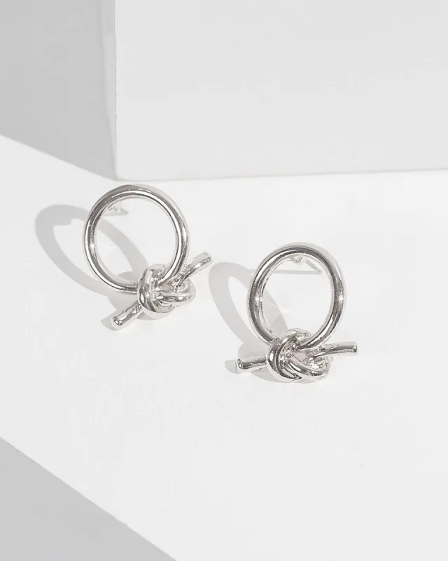 Silver Fine Knot Stud Earrings sold by Collete Hayman