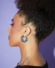 Blue Translucent Acrylic Hoop Earrings sold by Collete Hayman