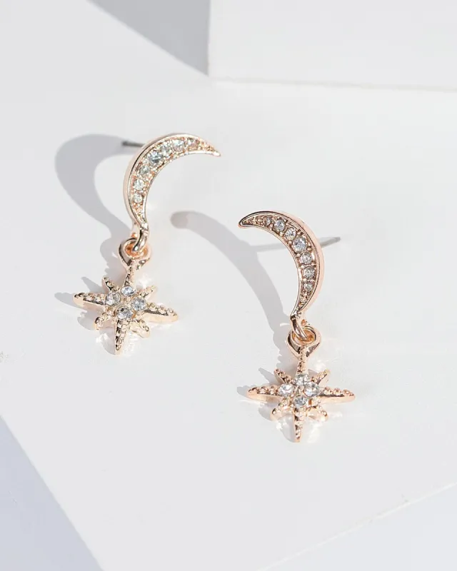 Crystal Moon & Starlight Drop Earrings sold by Collete Hayman