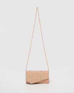 Rose Gold Jordan Clutch Bag sold by Collete Hayman
