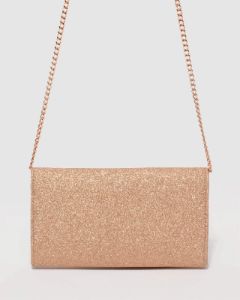 Rose Gold Jordan Clutch Bag sold by Collete Hayman