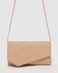 Rose Gold Jordan Clutch Bag sold by Collete Hayman