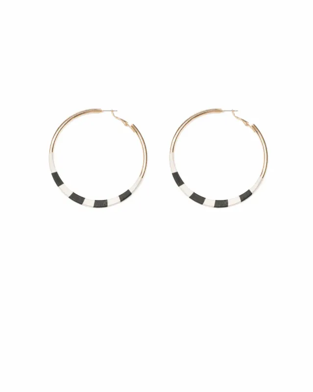 Monochrome Gold Tone Wrapped Hoop Earrings sold by Collete Hayman